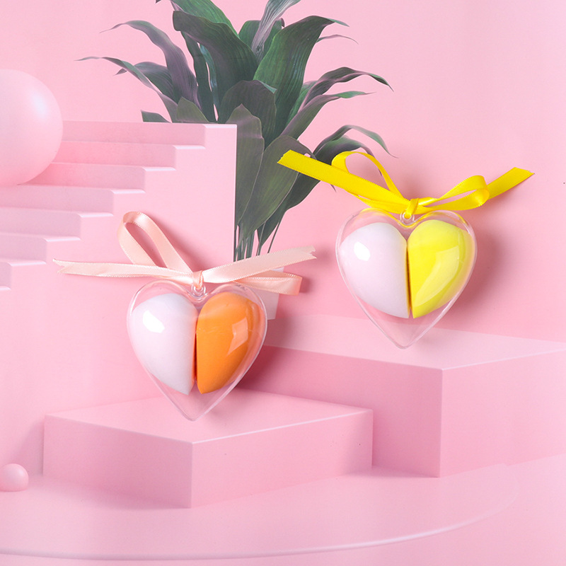 love heart cosmetic egg smear-proof makeup beauty blender super soft powder puff wet and dry makeup sponge suit beauty blender